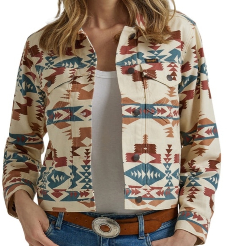Wrangler Women's Aztec Print Jean Jacket
